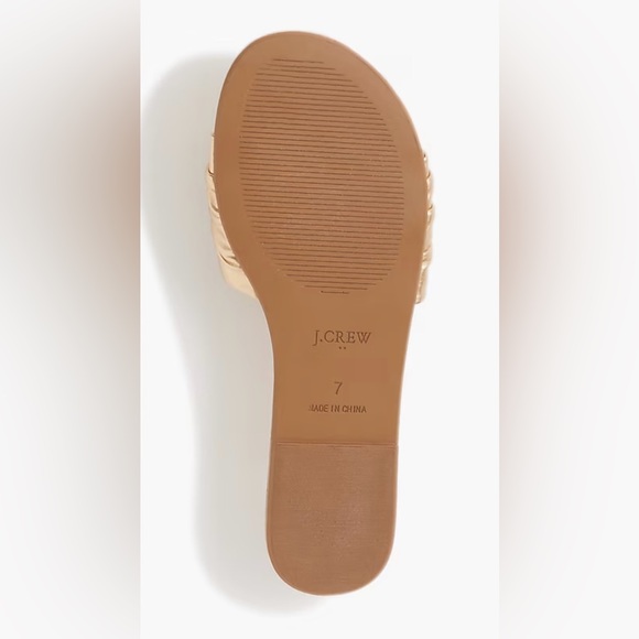 J.Crew NWOT Bow flip-flops in sun-kissed gold - Picture 4 of 9